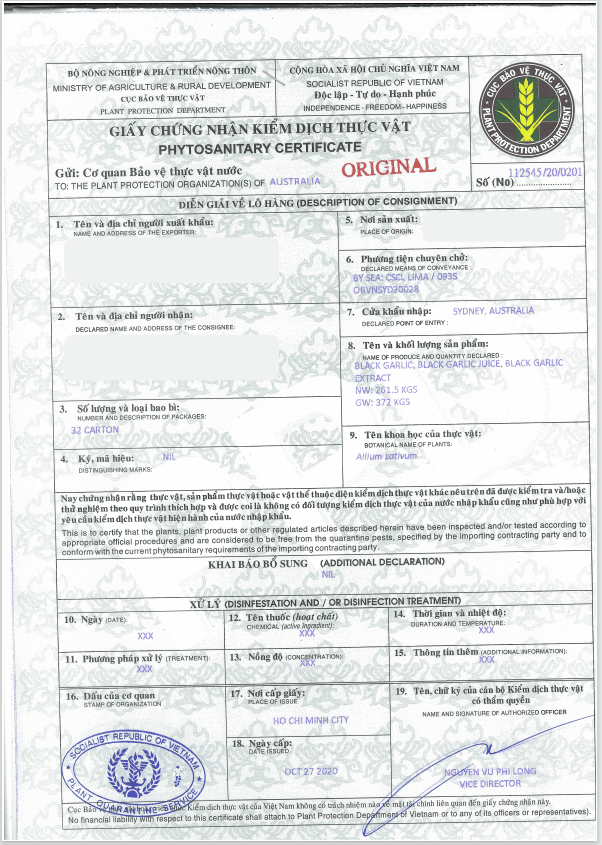 phytosanitary certificate for export (1)